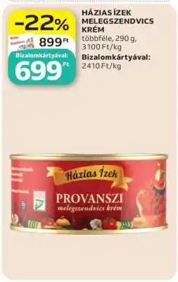 Auchan HÁZIAS ÍZEK MELEGSZENDVICS KRÉM ajánlat