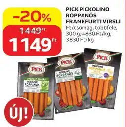 Auchan PICK Pickolino roppanós frankfurti virsli ajánlat