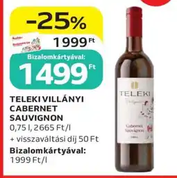 Auchan TELEKI VILLÁNYI Cabernet Sauvignon ajánlat