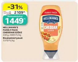 Auchan HELLMANN’S FAMILY PACK CHEDDAR SZÓSZ ajánlat