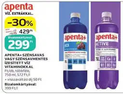 Auchan APENTA+ SZÉNSAVAS VAGY SZÉNSAVMENTES ÍZESÍTETT VÍZ VITAMINOKKAL ajánlat
