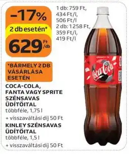 Auchan Coca-Cola, Fanta vagy Sprite szénsavas üdítőital ajánlat