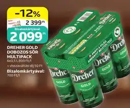 Auchan Dreher Gold dobozos sör multipack ajánlat