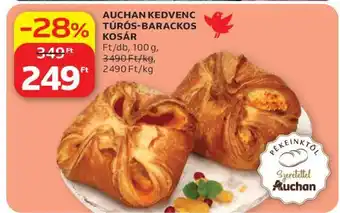 Auchan AUCHAN KEDVENC TÚRÓS-BARACKOS KOSÁR ajánlat