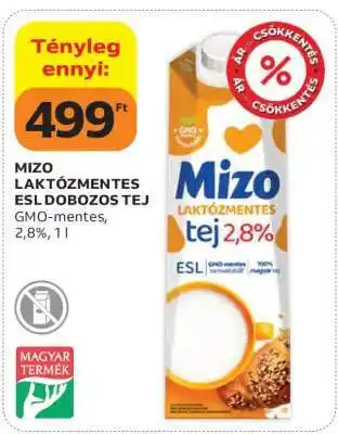 Auchan Mizo Laktózmentes ESL Dobozos Tej ajánlat