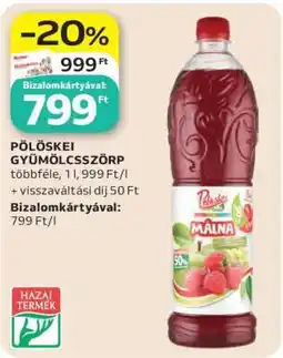 Auchan Pölöskei Gyümölcsszörp ajánlat