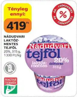 Auchan NÁDUDVARI LAKTÓZMENTES TEJFÖL ajánlat