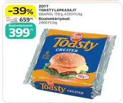 Auchan Zott Toasty Lapkasajt ajánlat
