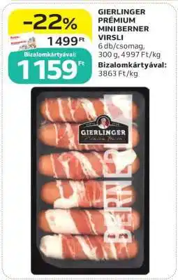 Auchan Gierlinger Prémium Mini Berner Virsli ajánlat