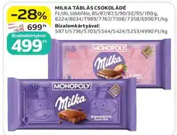 Auchan MILKA Táblás csokoládé ajánlat