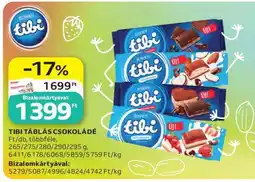 Auchan TIBI Táblás csokoládé ajánlat