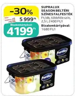 Auchan SUPRALUX SEASON BELTÉRI SZÍNES FALFESTÉK ajánlat