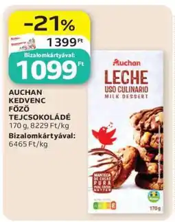 Auchan AUCHAN KEDVENC FŐZŐ TEJCSOKOLÁDÉ ajánlat