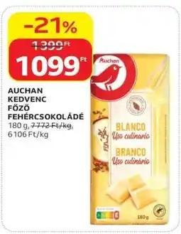 Auchan AUCHAN KEDVENC FŐZŐ FEHÉRCSOKOLÁDÉ ajánlat