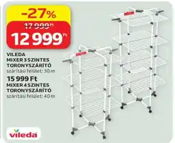 Auchan Vileda Mixer 3 Szintes Toronyszárító ajánlat
