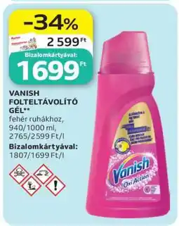 Auchan VANISH FOLTELTÁVOLÍTÓ GÉL ajánlat