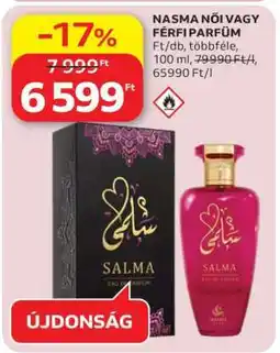 Auchan NASMA NŐI VAGY FÉRFI PARFÜM ajánlat