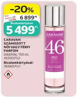 Auchan Caravan Számozott Női vagy Férfi Parfüm ajánlat