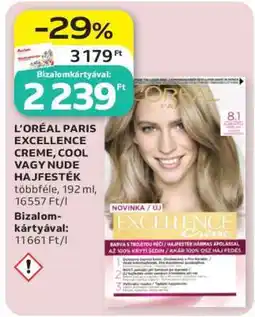 Auchan L'ORÉAL PARIS EXCELLENCE CREME, COOL VAGY NUDE HAJFESTÉK ajánlat