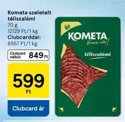 Tesco Kometa szeletelt téliszalámi ajánlat