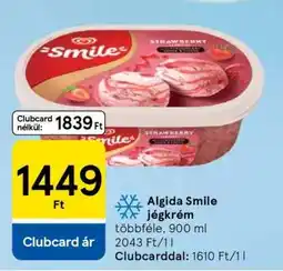 Tesco Algida Smile jégkrém ajánlat