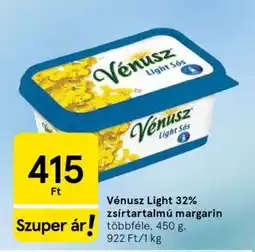 Tesco Vénusz Light 32% zsírtartalmú margarin ajánlat
