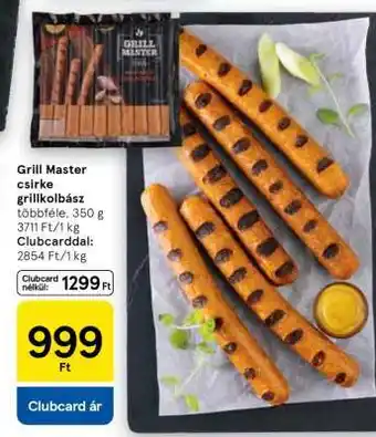 Tesco Grill Master csirke-grillkolbász ajánlat