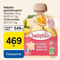 Tesco Babybio gyümölcspüré ajánlat