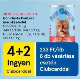 Tesco Bon Gusta konzerv macskaeledel ajánlat