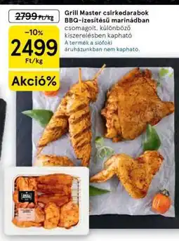 Tesco Grill Master csirkedarabok BBQ-ízesítésű marinádban ajánlat