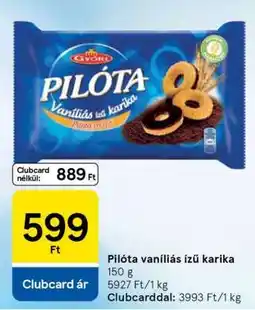 Tesco Pilóta vaníliás ízű karika ajánlat