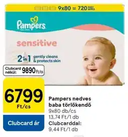 Tesco PAMPERS NEDVES BABA TÖRLŐKENDŐ ajánlat