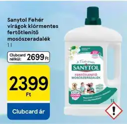 Tesco Sanytol Fehér virágok klórmentes fertőtlenítő mosószeradalék ajánlat