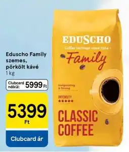Tesco Eduscho Family szemes, pörkölt kávé ajánlat