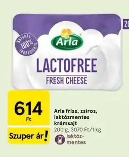 Tesco Arla friss, zsíros, laktózmentes krémsajt ajánlat