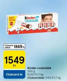Tesco KINDER Csokoládé ajánlat