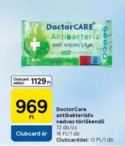 Tesco DOCTORCARE Antibakteriális Nedves Törlőkendő ajánlat