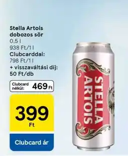 Tesco Stella Artois dobozos sör ajánlat