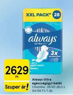 Tesco Always Ultra egészségügyi betét ajánlat