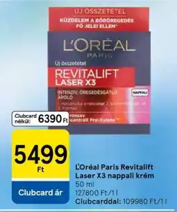 Tesco L’Oréal Paris Revitalift Laser X3 nappali krém ajánlat