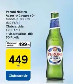 Tesco Peroni Nastro Azzurro üveges sör ajánlat