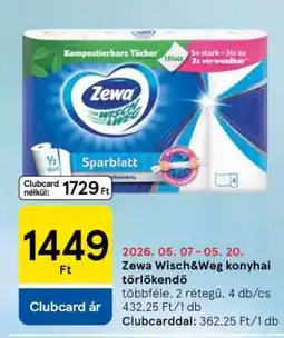 Tesco Zewa Wisch&Weg konyhai törlőkendő ajánlat