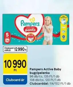Tesco Pampers Active Baby bugyipelenka ajánlat