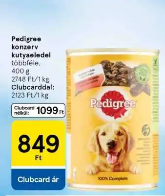 Tesco Pedigree konzerv kutyaeledel ajánlat
