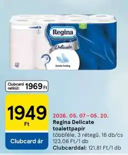 Tesco Regina Delicate toalettpapír ajánlat