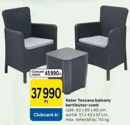 Tesco Keter Toscana balcony kerti bútor-szett ajánlat