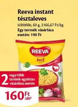 EcoFamily Reeva instant tésztaleves ajánlat