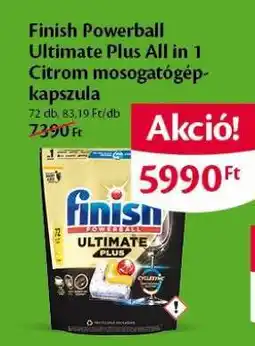 EcoFamily Finish Powerball Ultimate Plus All in 1 Citrom mosogatógép-kapszula ajánlat