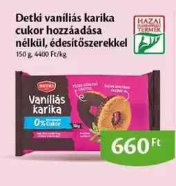 EcoFamily Detki vaníliás karika cukor hozzáadása nélkül, édesítőszerekkel ajánlat