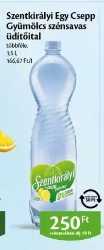 EcoFamily Szentkirályi Egy Csepp Gyümölcs szénsavas üdítőital ajánlat
